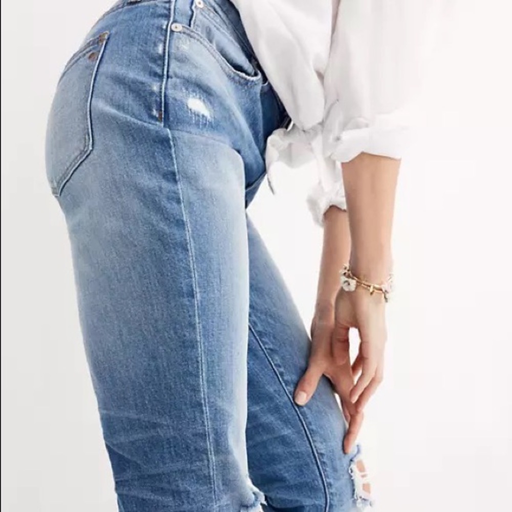 The High-Rise Slim Crop Boyjean: Knee-Rip Edition
